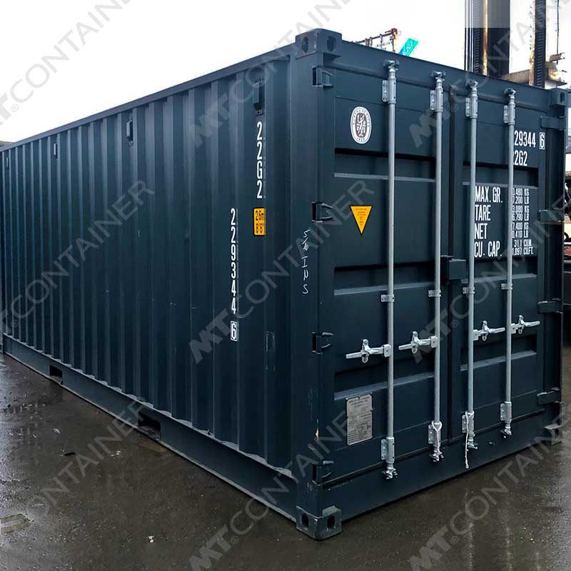 20 Fuss Open-Side Container 229344 6, Rückansicht von außen links