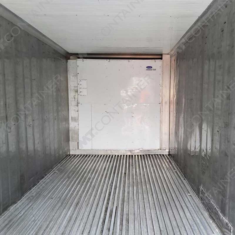 Weißer 20 Fuß Kühlcontainer NARU 561729 4, Blick von innen