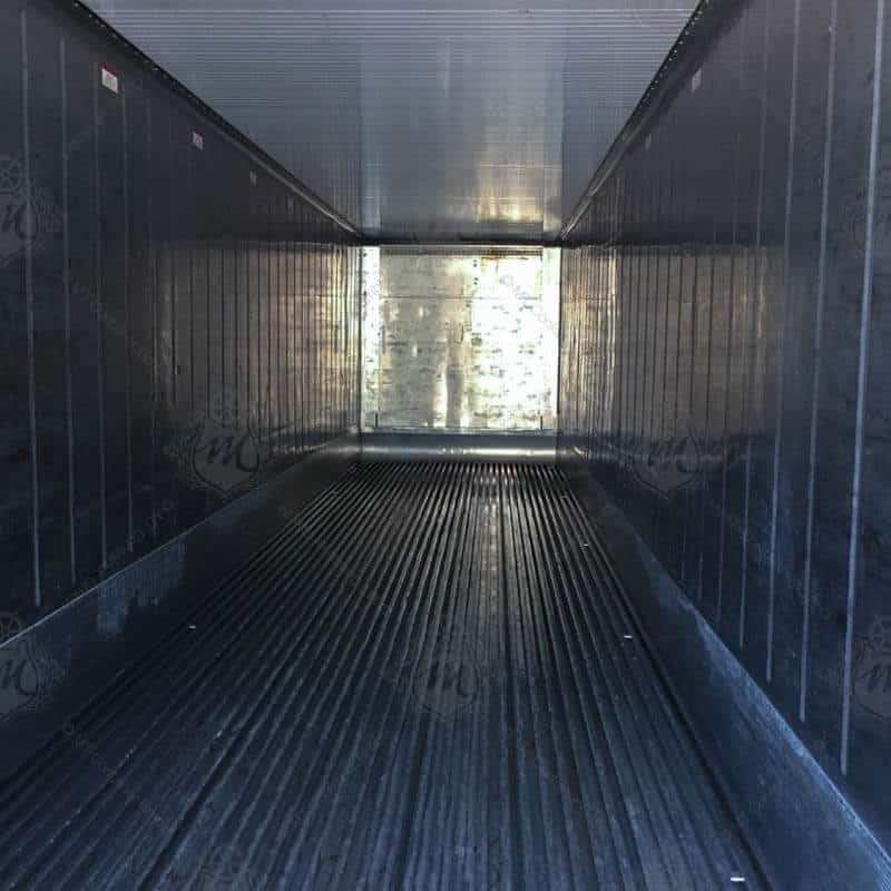 Innenraum eines Kühlcontainers NARU 104888-3.