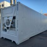 Kühlcontainer in der Größe 40 Fuss High Cube in weiß