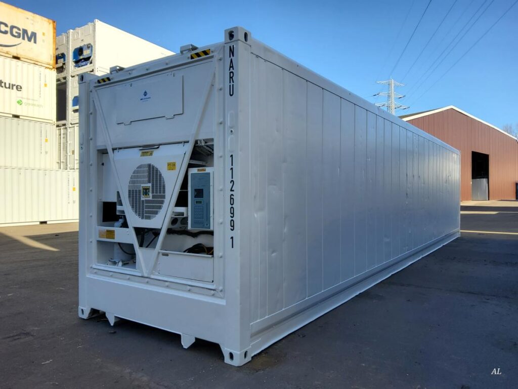 Weißer Kühlcontainer