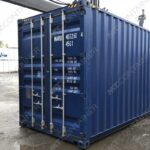 Blauer 40 Fuß High Cube Lagercontainer NARU 407260 4, Rückansicht